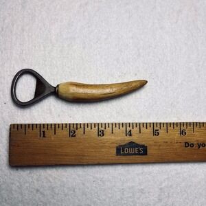 Vintage Bottle Opener Made Of Antler Marked England